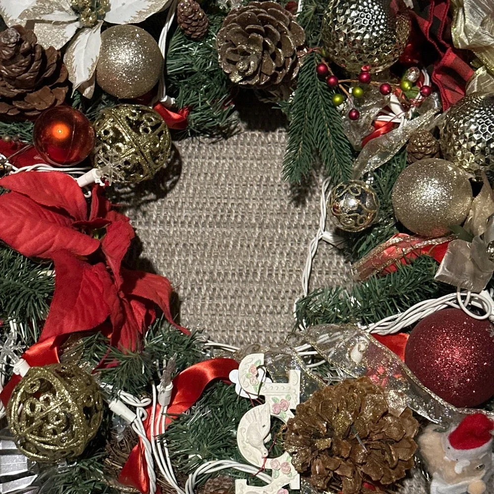 handmade christmas door wreath